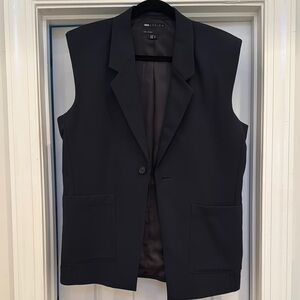 Men's Navy Sleeveless Blazer